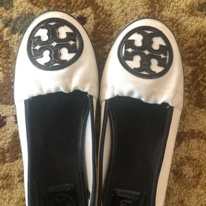 Tory Burch Black and White athletic flats
